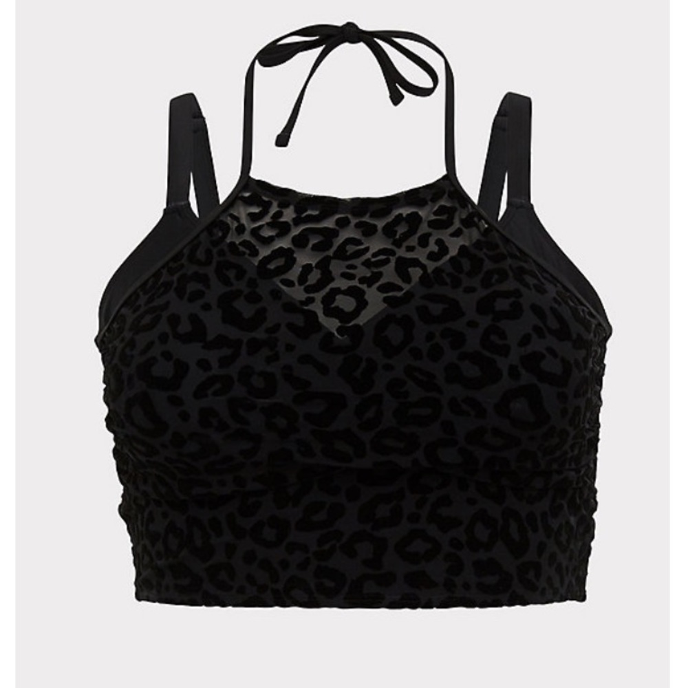 Torrid leopard bathing suit top
